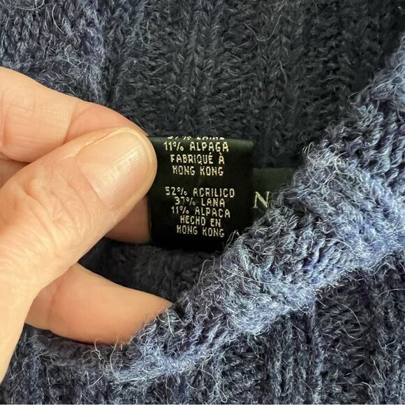 Lauren Ralph Lauren Wool Alpaca Blend Mock Neck Sweater - Picture 8 of 9